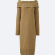Women lambswool blend long-sleeve dress