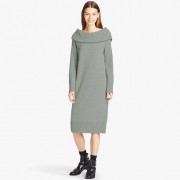 Women lambswool blend long-sleeve dress